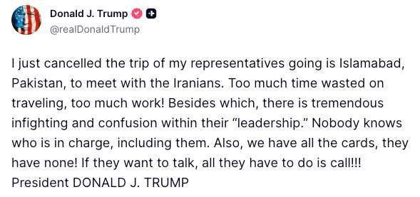 （图：川普Truth Social）