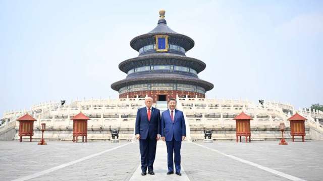川普與習近平參觀天壇 歷史地標見證外交對話(來源:新華社圖片)