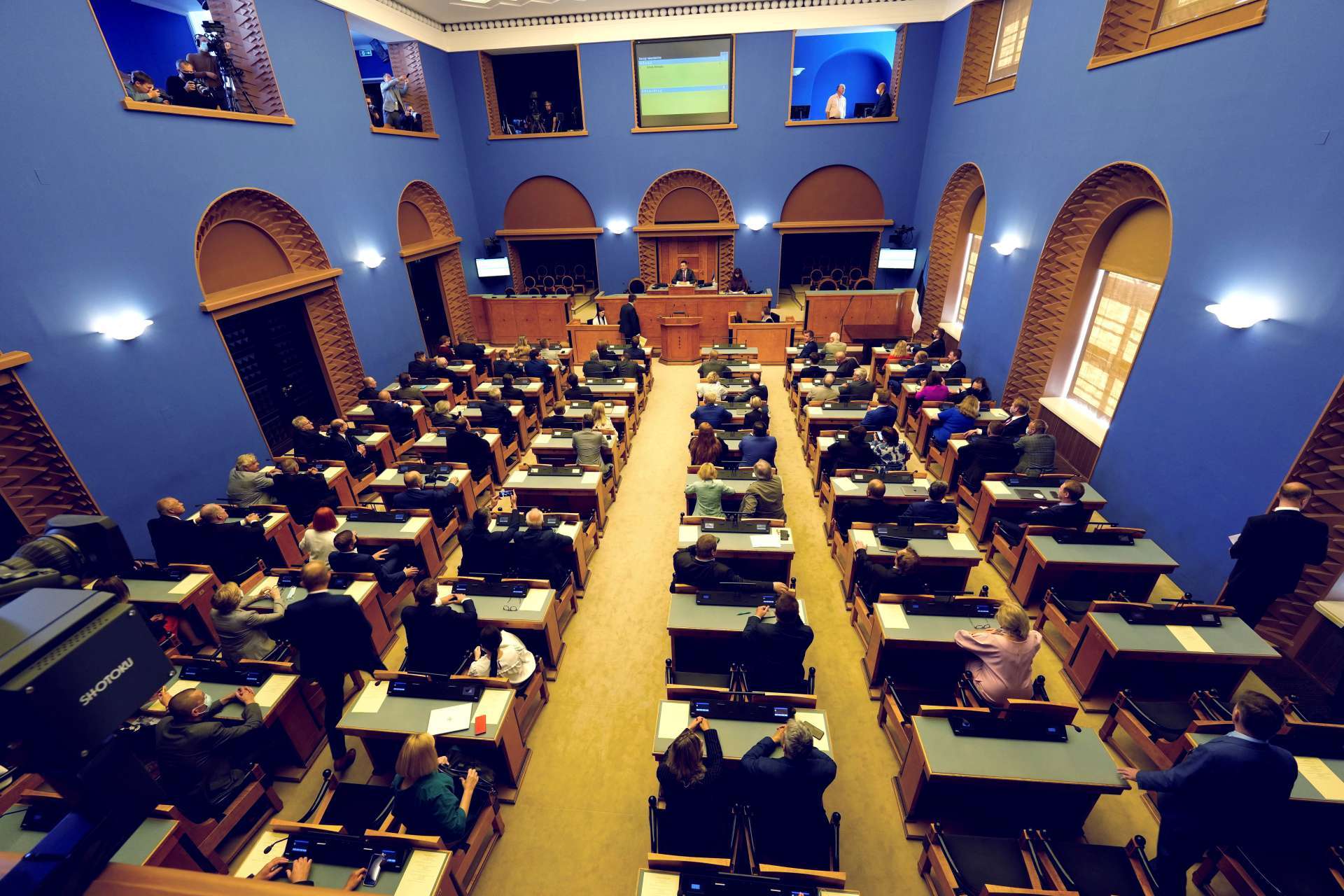 愛沙尼亞國會(Riigikogu)議場。Reuters/TPG
