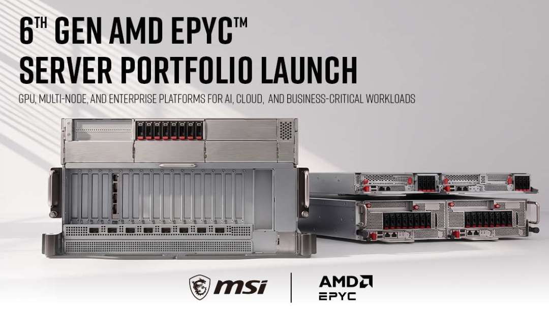 微星、全新第六世代AMD EPYC™サーバープラットフォームを発表し、顧客が柔軟なデータセンターを構築できるように支援