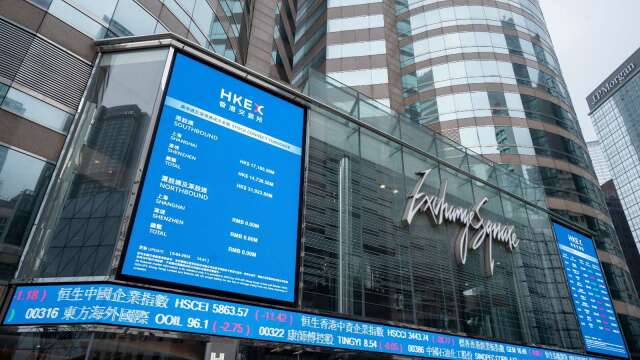 科網股全線下挫 恒指收跌1.1% 失守25200點(圖:shutterstock)