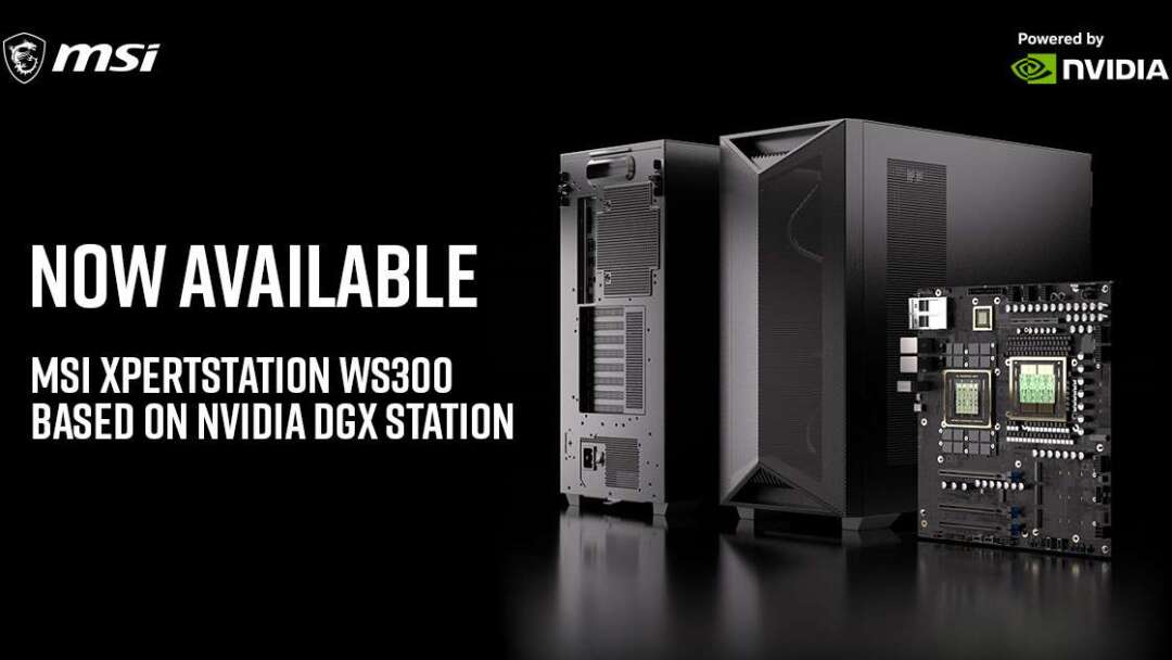 微星が搭載輝達DGX StationアーキテクチャのスーパーコンピュータXpertStation WS300を発表、企業のAI開発を支援