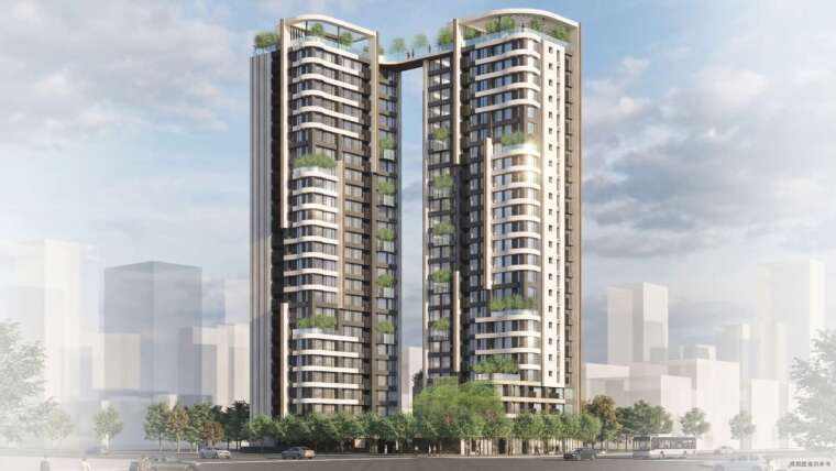 南港玉成段公办都市更新案建筑模拟图。(图：台北住都中心提供)