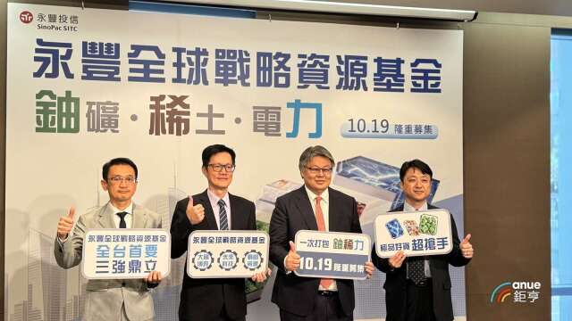 永丰投信推「全球战略资源基金」 锁定铀矿、稀土与电网抢攻AI终极商机