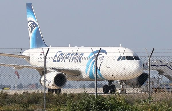 傳遭劫機的埃及航空班機　圖片來源：afp