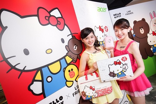 宏碁推Hello Kitty X LINE FRIENDS限定版筆電Aspire V13。(圖片：宏碁提供)