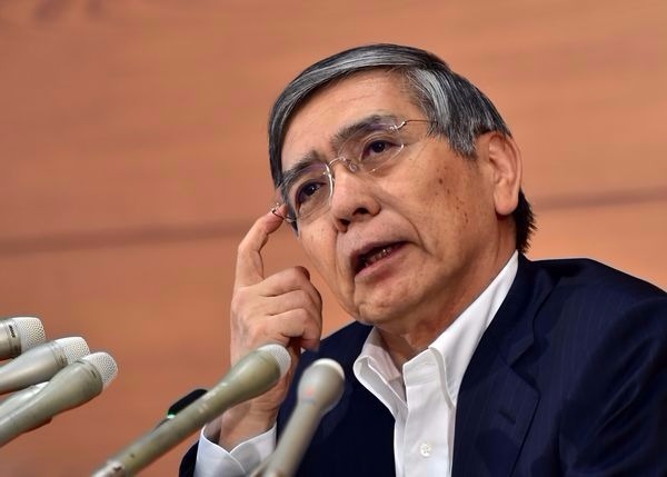 日本央行總裁黑田東彥 (Haruhiko Kuroda)　圖片來源：afp